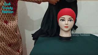 KhimarJilbaba With Sleeves Cutting And Stitching Namaaz Prayer Khimar DIYJilbab Khimar Cutting [upl. by Iveson483]