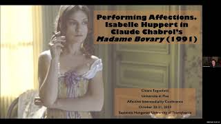 CHIARA TOGNOLOTTI PERFORMING AFFECTIONS ISABELLE HUPPERT IN CLAUDE CHABROL’S MADAME BOVARY 1991 [upl. by Ania784]