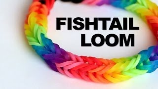 Fishtail Loom Bracelet  Tutorial  Rainbow Loom [upl. by Reiko897]