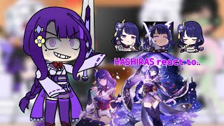 HASHIRAS react toGenshin x demon slayerraiden shogunei discontinunedgacha clubNO SHIPS [upl. by Amirak]