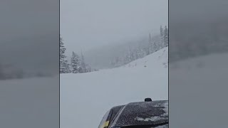 Avalanche closes Berthoud Pass in Colorado mountains [upl. by Etteniotna688]