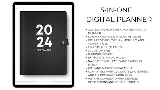 5inOne 2024 Digital Planner in Neutral [upl. by Ennail]