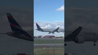 Latam 777300 arriving at MIA fyp miamiairport latamairlines 777 boeing aviation miami mia [upl. by Luedtke]