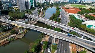 OBRAS NOVA PASSARELA QUE LIGA AS MARGINAIS E CICLOVIA ESTA SENDO CONSTRUÍDA DO LADO DA PONTE EUSÉBIO [upl. by Aihsekyw393]