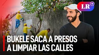 Nayib Bukele Presos de El Salvador salen a limpiar las calles bajo custodia [upl. by Storm]