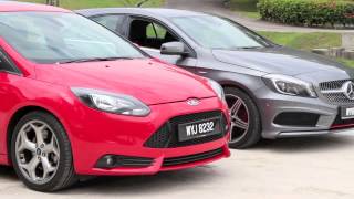 Ford Focus ST vs Mercedes A250 Malaysia [upl. by Korten964]