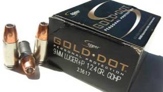 AT1  9mm Luger  Speer Gold Dot 124 Gr P JHP [upl. by Muhcon609]