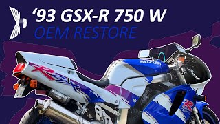 Suzuki GSXR 750 W  OEM Restore Part 1 [upl. by Yendroc]