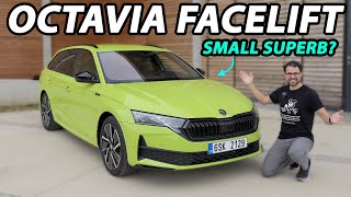 2024 Skoda Octavia facelift driving REVIEW diesel vs petrol  now a small Superb [upl. by Jaycee153]