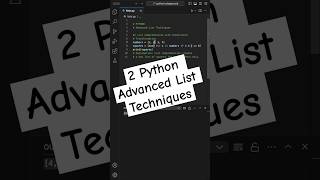 2 Python Advanced List Techniques [upl. by Danya50]