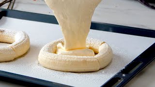 Eisbecher aus dem Ofen BananensplitKuchen mit Sahne [upl. by Rudin]