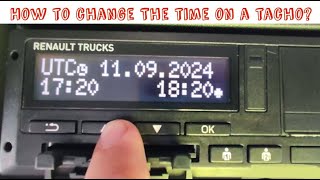 How to Change the Time on a Tachograph Winter  Summer Time [upl. by Sirej791]