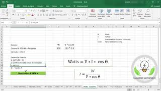 Convertir Watts a Amperes W  A [upl. by Aridan912]