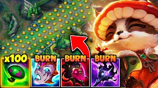 Teemo but I spend the whole game placing Shrooms TRIPLE BURN [upl. by Lear]