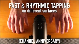 ASMR Fast amp Rhythmic Tapping On Different Surfaces No Talking [upl. by Namas600]