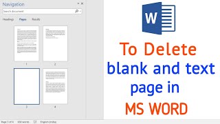 How to delete pages in ms word  2 simple methods ⏩ [upl. by Tterb]