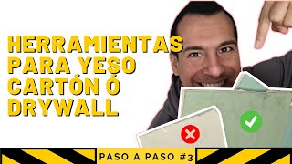 📍 CONSTRUCCIÓN en YESO CARTÓN 3  HERRAMIENTAS para DRYWALL DURLOCK GYPLAC Baño COCINA y PARED [upl. by Adnawuj]