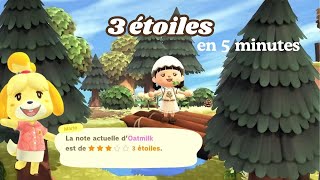 Comment avoir les 3 étoiles sur son île Animal Crossing en 5 minutes ⭐️🌱 [upl. by Wiltz]