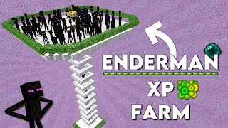 Minecraft Enderman XP Farm Tutorial 120 For Bedrock and Java Edition [upl. by Uon]