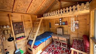 Building a Wooden House in 30 Days  Off Grid Cabin  Full Video [upl. by Nuj]