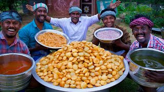 1000 PANI PURI  Golgappa Recipe Cooking in South Indian Village  How to make Pani Puri Recipe [upl. by Eatnwahs]