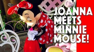 My 2 year Old Daughter Joanna Meets Her Favorite Disney Character MINNIE MOUSE Disneyland [upl. by Lybis]