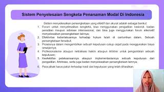 ARTIKEL quotPENYELESAIAN SENGKETA PENANANAMAN MODAL MELALUI ARBITRASEquot [upl. by Atteiluj]