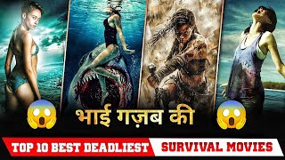 Top 10 Best Deadly Survival movies in world Best Hollywood movies in hindi [upl. by Falkner766]