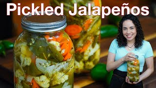 DELICIOUS Pickled Jalapeños  Jalapenos en escabeche  Mexican Food  Villa Cocina [upl. by Siravart712]