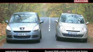 Comparatif Peugeot 5008 contre Renault Grand ScÃ©nic [upl. by Emearg]