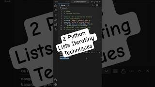 2 Python Lists Iterating Techniques python programming coding [upl. by Sirromad114]