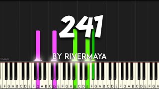 241 by Rivermaya synthesia piano tutorial  sheet music amp lyrics [upl. by Padget]