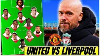 Manchester United vs Liverpool Lineup Reaction  LIVE ANALYSIS [upl. by Enetsuj]