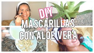 DIY Cómo hacer 5 mascarillas con sábila o Aloe Vera  Una Mente de Mujer por Carolina HD [upl. by Fernandes]