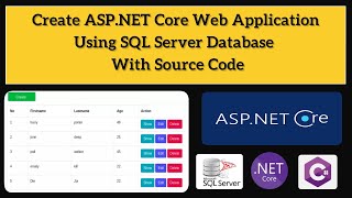 ASPNET Core Web Application With SQL Server Database  Full Course with Source Code [upl. by Perry]