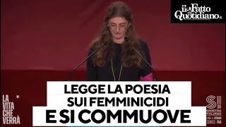 quotSe domani non tornoquot legge la poesia di Torre Cáceres e si commuove Il video toccante [upl. by Uehttam]