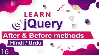 jQuery After amp Before Method Tutorial in Hindi  Urdu [upl. by Inan]