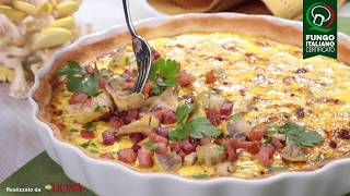 Quiche Lorraine con funghi Cornucopiae [upl. by Drawe]