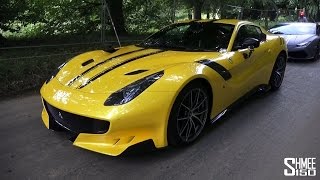 WHAT IS THIS Ferrari F12tdf Ride with Burnouts and Donuts [upl. by Kravits]