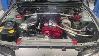 R33 GTST first start up Big build Garret G30900 Turbo [upl. by Asilef947]