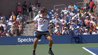 Roger Federer Forehand Slow Motion 2019  Side View TopTennisTrainingOfficial [upl. by Retluoc]