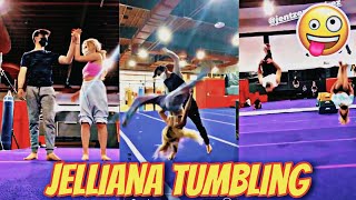 JELLIANA TUMBLING COMPILATION🤸‍♀️❤️  Gym Dates  Elliana Walmsley and Jentzen Ramirez [upl. by Ardnahc91]