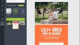 Créer un faire part de mariage gratuit avec Canva [upl. by Woodhead]