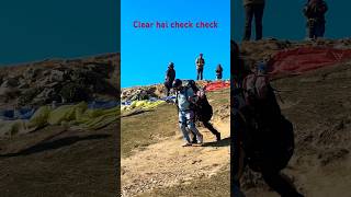 Bhago bhago clear hai paragliding shortsviral shortvideos youtubeshorts [upl. by Arykat]