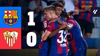 BARÇA 1 vs 0 SEVILLA  LALIGA 202324 MD8 [upl. by Swan]