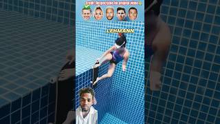 Omg 😳 Footballers epic crezy water swimming challenge 🥰ronaldo funny football memes trending [upl. by Sokcin622]