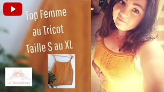 Top femme de la taille S au XL au tricot [upl. by Ordway]