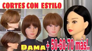 CORTES CON ESTILO PARA DAMAS DE 5O6070 y más HairCuts 2021 [upl. by Anika]