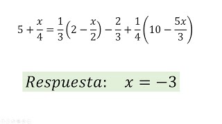 Ecuaciones fraccionarias de primer grado con signos de agrupación y operaciones fraccionarias [upl. by Twelve866]