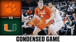 Clemson vs Miami Condensed Game  202324 ACC Men’s Basketball [upl. by Narat811]